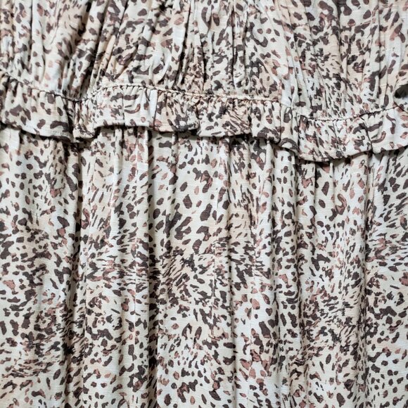 Maurices Leopard Short Flutter Sleeve Top - Picture 4 of 8